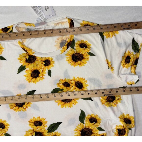 NWT LULAROE Ariel Yellow Sunflowers Floral Tiered Stretch Dress Pockets Sz XL - Picture 12 of 14